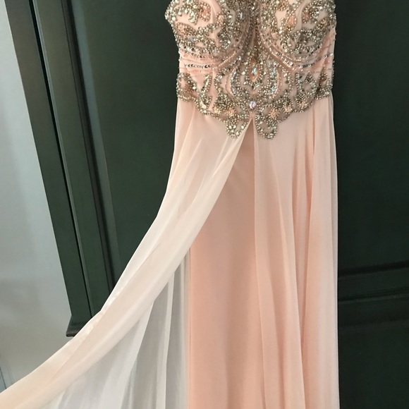 Jovani Beaded Halter Dress - Picture 1 of 7
